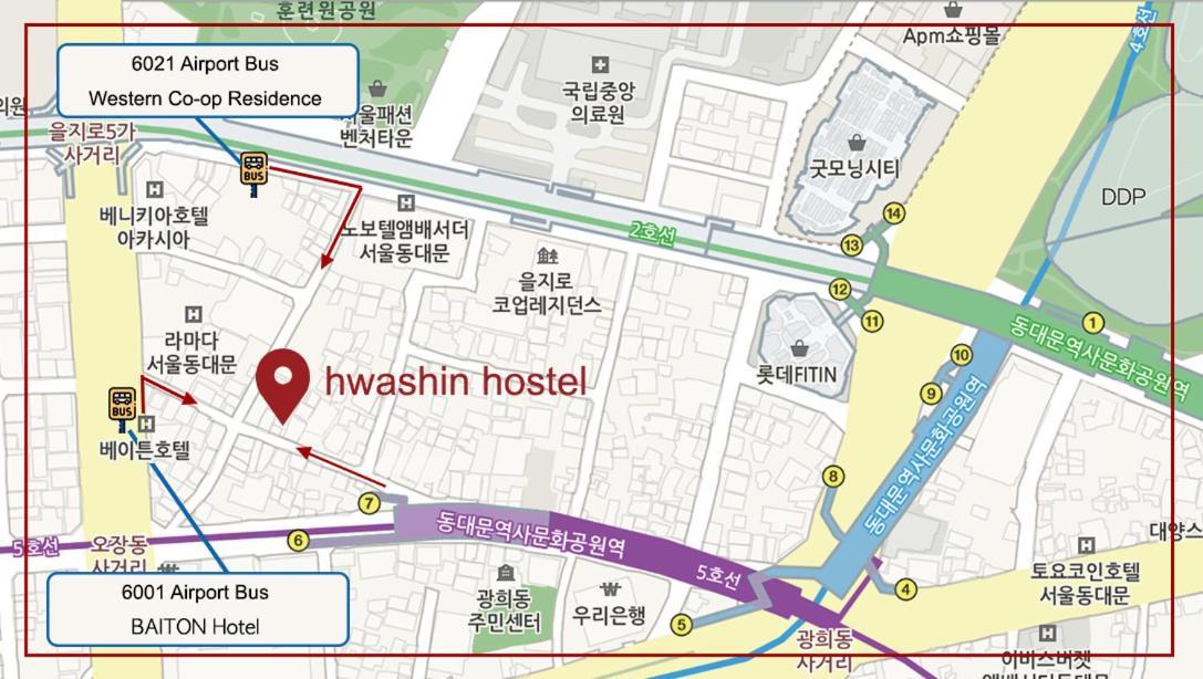Dongdaemun Hwashin Hostel Seoul Bagian luar foto